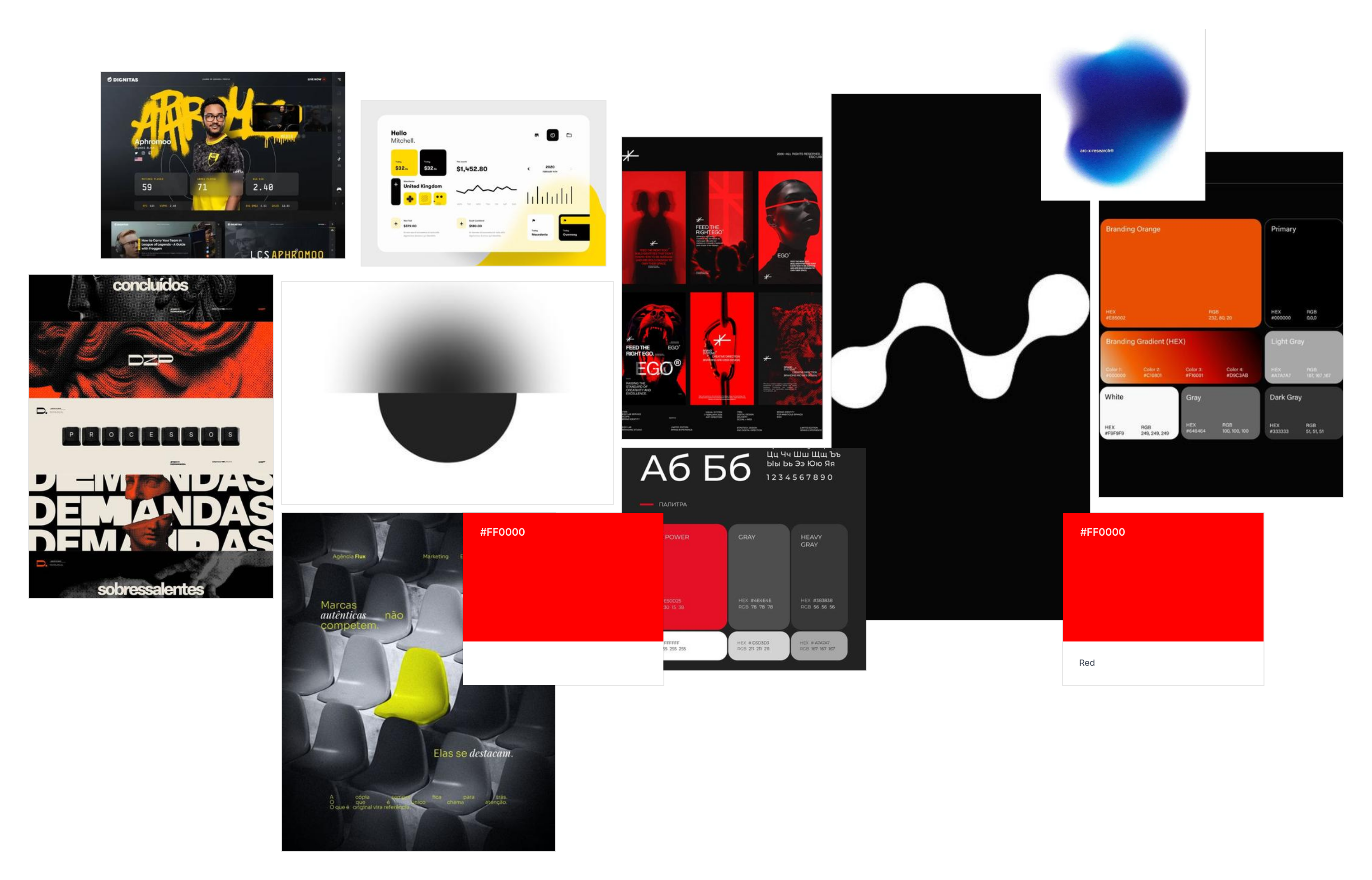 Moodboard visual: identidad y estilo del portafolio